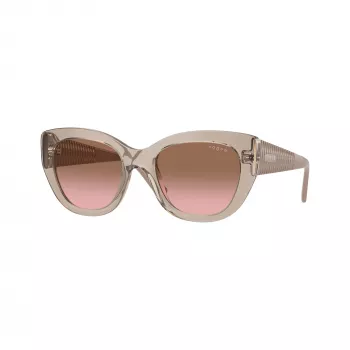 Vogue VO5567S ženska sončna očala Cat Eye prozorno roza / svetlo rjava gradient 52mm VO5567S299014
