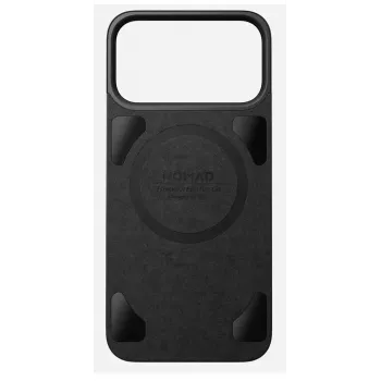 NOMAD Magnetic Leather Back za iPhone 17 Pro Max, združljiv z MagSafe, Horween usnje (črn)