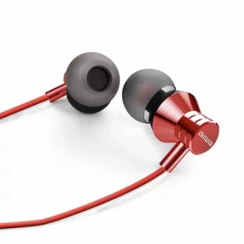 AIWA ESTM-50RD ušesne slušalke z mikrofonom, rdeče