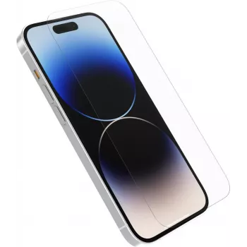 OtterBox Trusted Glass zaščitna folija za zaslon za Apple iPhone 14 Pro Max – kaljeno steklo, prozorna, trdota 9H, protimikrobna, oleofobna, enostavna namestitev s Screen Machine 77-88923