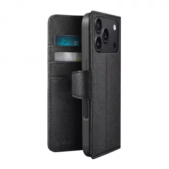 SBS ovitek Wallet Classic za iPhone 18 Pro Max z denarnico in stojalom – črn