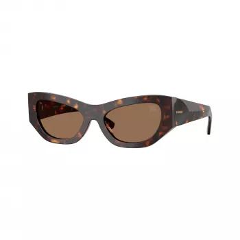 Burberry BE4450U300273 ženska kvadratna sončna očala, temno rjav okvir Havana, rjave gradient leče, 54-19-140 mm