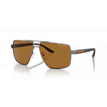 Armani Exchange AX2037S 600383 moška polarizirana sončna očala Pilot, mat črno-siva, 60mm