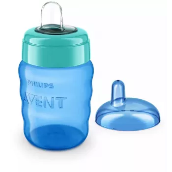 Philips AVENT Easy Sip učna skodelica, 9M+, 260 ml, silikonski ustnik, modra
