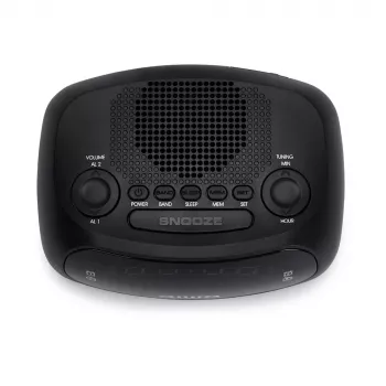 AIWA CR-09J FM ura z radiem in dvojnim alarmom, LED zaslon, črna