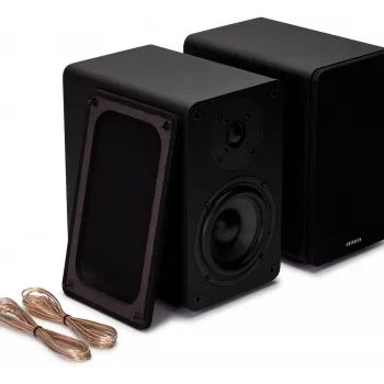 AIWA Hi-Fi 2.0 aktivna regalna zvočnika 2x70W RMS, črna