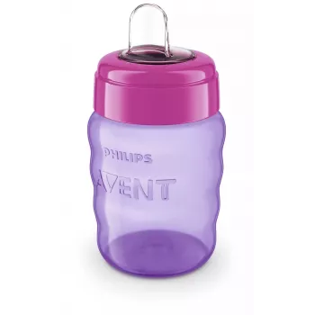 Philips AVENT Easy Sip učna skodelica 9m+, 260ml, silikonski ustnik, roza