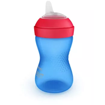 Philips Avent My Grippy učna skodelica z mehkim ustnikom 300ml, 9M+, modra