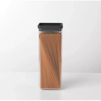 Brabantia kvadratna posoda za shranjevanje 2,5L temno siva