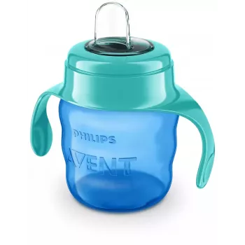 Philips AVENT Easy Sip učna skodelica z ročaji, 6M+, 200ml, silikonski pokrov, zelena