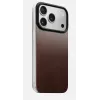 NOMAD Magnetic Leather Back za iPhone 17 Pro združljivo z MagSafe Horween usnje Rustic Brown