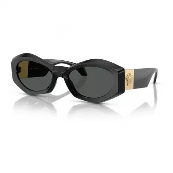 Versace VE4466UGB187 moška sončna očala, črn okvir, temno sive leče, 54-19-140