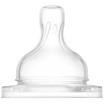Philips AVENT Anti-colic silikonski nastavki za dojenčkove stekleničke, 1M+, počasen pretok, 2 kosa