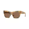 Burberry BE4449F414673 ženska sončna očala Cat Eye Dark Havana rjave gradientne leče 53mm