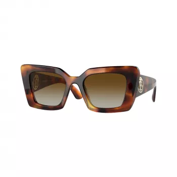 Burberry BE4344-3316T5 ženska sončna očala Cat Eye, havana okvir, rjave gradientne leče, 51/20/140 mm