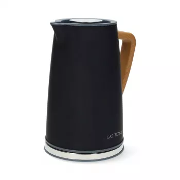Gastronoma 18130006 električni kuhalnik vode, 1,7 L, 2200 W, nerjavno jeklo, črn, brezžičen, 360° podstavek