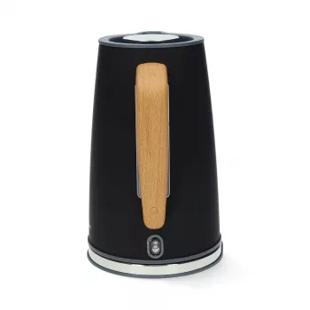 Gastronoma 18130006 električni kuhalnik vode, 1,7 L, 2200 W, nerjavno jeklo, črn, brezžičen, 360° podstavek