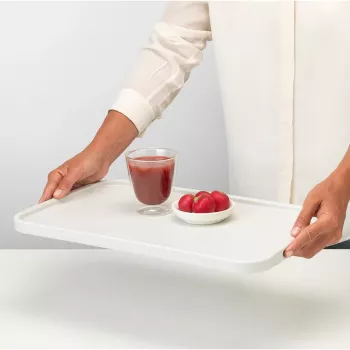 Brabantia ReNew deska za rezanje / servirni pladenj, velik, svetlo siv