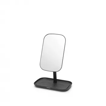 Brabantia ReNew stensko ogledalo s polico, temno sivo
