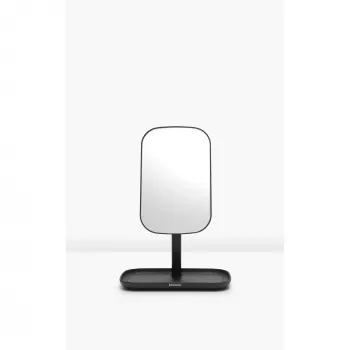 Brabantia ReNew stensko ogledalo s polico, temno sivo