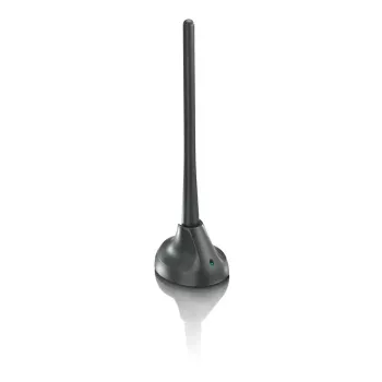 PHILIPS SDV5100/12 sobna TV antena z ojačitvijo 18 dB, UHF/VHF/FM, črna