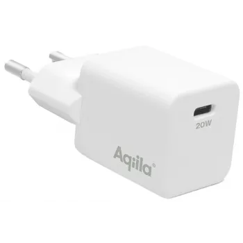 Aqiila Chargebird W1 20W stenski polnilnik USB-C bel AQWCW1PBI20W898