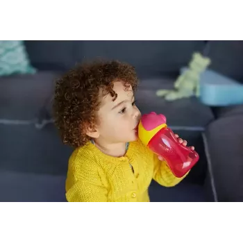 Philips Avent lonček s prilagodljivo slamico, 300 ml, 12m+, roza