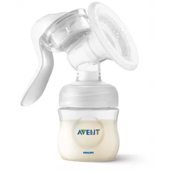 Philips Avent Lotus ročna črpalka za dojenje s 3 posodicami za shranjevanje in adapterjem
