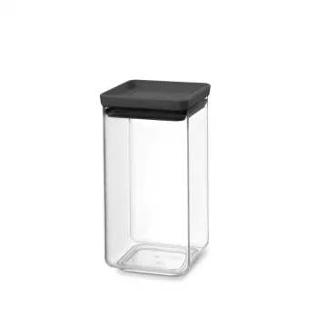 Brabantia Make & Take pravokotna posoda za živila 1,6 L temno siva