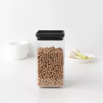 Brabantia Make & Take pravokotna posoda za živila 1,6 L temno siva
