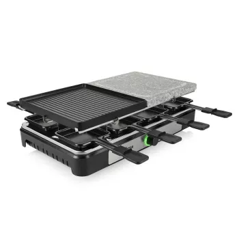 Tristar RA-2747 raclette s premazom proti prijemanju, kontrolna lučka, funkcija žara, črna, kamen