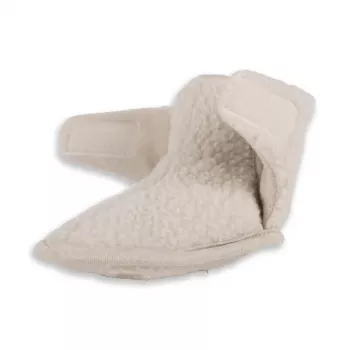 Lodger Slipper Teddy copati za dojenčke, Birch, 12-18 mesecev, nedrseč podplat iz semiša, unisex