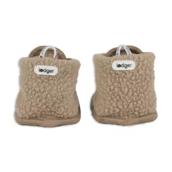 Lodger Teddy copati za dojenčke, beige, 12-18 mesecev, nedrseč podplat, mehak fleece