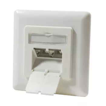 DSIT DC-Wall-In-STP6-I podometna vtičnica Cat. 6 oklopljena dvojna RJ45, ivory
