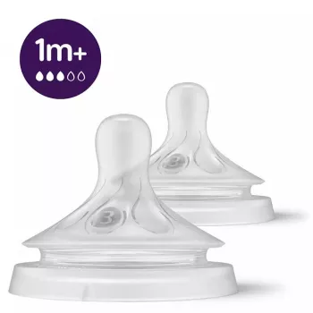 Philips Avent Natural Response silikonski nastavki, srednji pretok, 1M+ (2 kosa)
