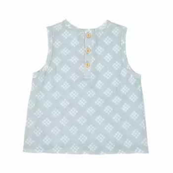 Lodger Tank Topper Tribe muslin otroška majica brez rokavov, Ice Flow, 68 cm