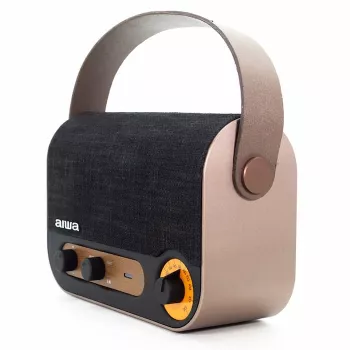 AIWA RBTU-600 prenosni Bluetooth radio s FM, USB, AUX-in, MicroSD, polnilno baterijo