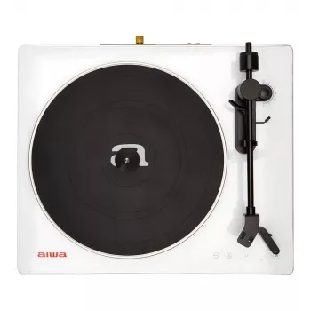 AIWA APX-680BT/WT gramofon z jermenskim pogonom, Bluetooth, snemanje prek USB in povezljivost z računalnikom – črn