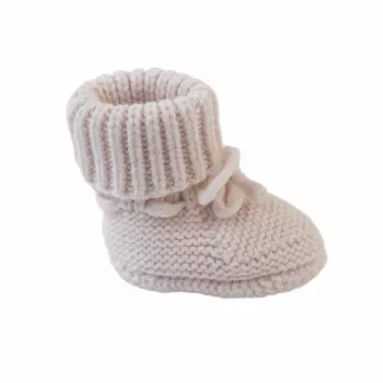 Lodger Slipper Folklore merino volneni copati za dojenčke, Birch, 0-6 mesecev