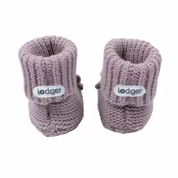 Lodger Slipper Knit pleteni copati za dojenčke, roza, 0-6 mesecev