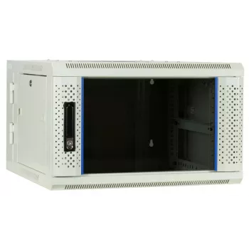 DSIT 6U stenska strežniška omara s steklenimi vrati, bela, 600x600x368 mm DS6606W-DOUBLE