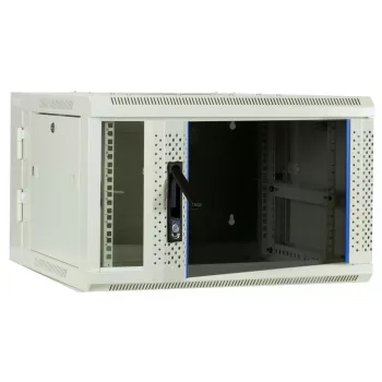 DSIT 6U stenska strežniška omara s steklenimi vrati, bela, 600x600x368 mm DS6606W-DOUBLE