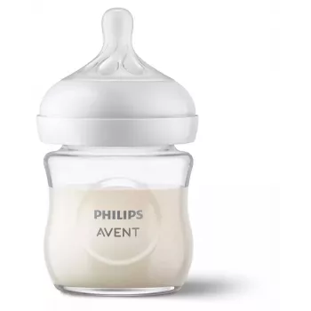 Philips Avent Natural Response steklenička iz stekla 125 ml z nastavkom za novorojenčke, 0m+