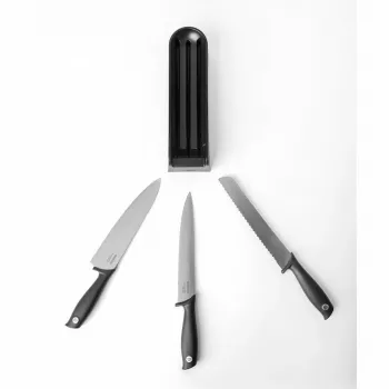 Brabantia Tasty+ set nožev v stojalu za predal, temno siva, 3 noži
