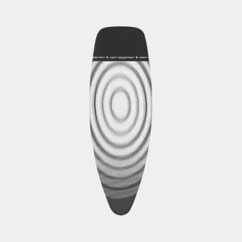 Brabantia prevleka za likalno desko Titan Oval, 135 x 45 cm, velikost D, 8 mm oblazinjenje, bombažna površina s peno, kovinsko siva