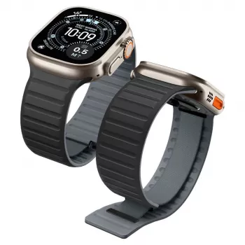 Spigen Athlex Air M zapestni pas za Apple Watch 44/45/46/49mm – črno-siv
