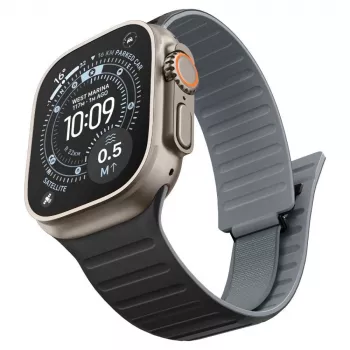 Spigen Athlex Air M zapestni pas za Apple Watch 44/45/46/49mm – črno-siv