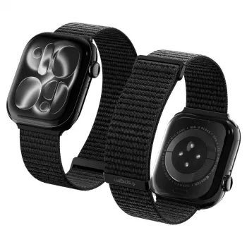 Spigen WBF01 pas za Apple Watch 8/9/10/11/SE/Ultra (44/45/46/49 mm), črn