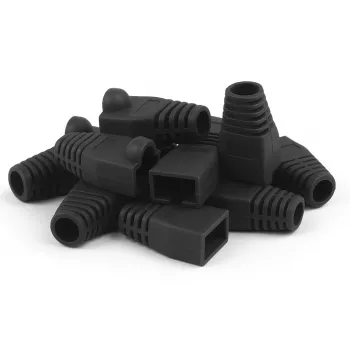 DSIT DANICOM RJ45 zaščitna manšeta za kabel črna velika - 10 kosov (DC-RJ45-BOOT-L-BLACK-10PCE)