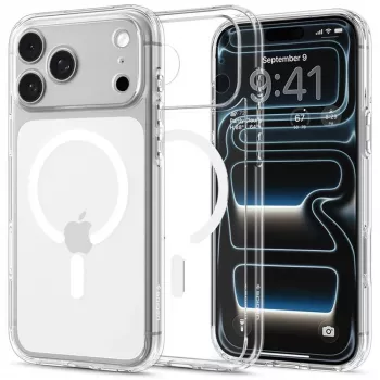 SPIGEN Ultra Hybrid MagSafe ovitek za iPhone 17 Pro Max / 18 Pro Max – prozoren/bel